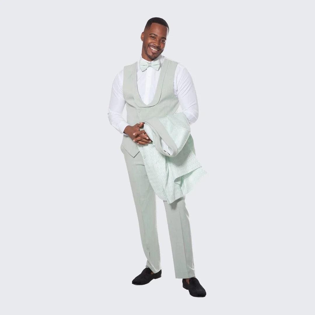 Sage Green Tuxedo - Sage Green Wedding Tuxedo With Bowtie