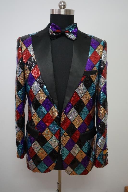 Sequin Blazer - Multicolor - AlbertoNardoniStore