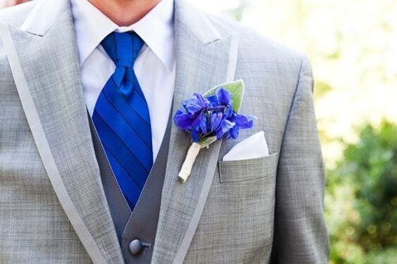 Silver And Blue Tuxedo - AlbertoNardoniStore