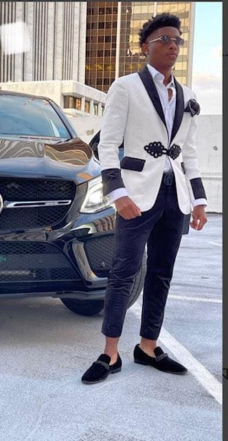 Smoking White Mens Blazer - AlbertoNardoniStore