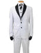 Suits For Easter - Mens Easter Suit - Mens 2 Button Sharkskin Tuxedo with Satin Shawl in White - AlbertoNardoniStore