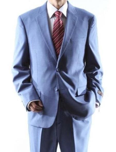 TAILORED | STEEL BLUE - Mens Wool Suit - AlbertoNardoniStore