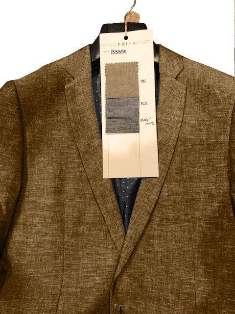 Tan Linen Blazer - Mens Tan Linen Blazer - AlbertoNardoniStore