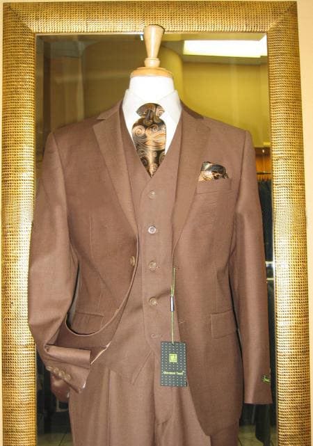 Traje Cafe Hombre - traje color café - AlbertoNardoniStore