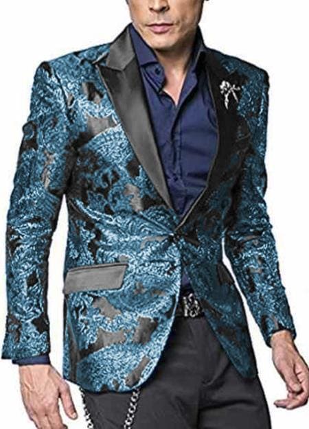 Turquoise Tuxedo - Mens Turquoise Tuxedo - AlbertoNardoniStore