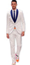 Tux-SH White/Royal - Tuxedo Wholesale Distributors - AlbertoNardoniStore