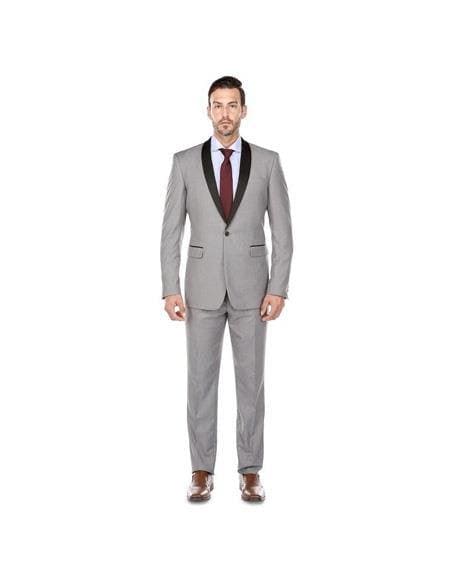 Tux-Shawl Lt.Gray/Black - Tuxedo Wholesale Distributors - AlbertoNardoniStore
