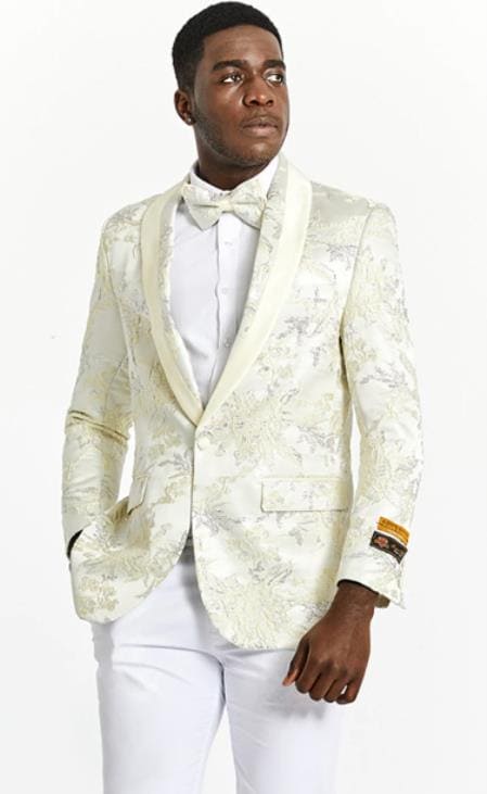 Tuxedo Jacket For Sale - Ivory Tuxedo Jacket - AlbertoNardoniStore