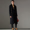 Velvet Collar Doeskin Wool Military Coat In Dark Navy - AlbertoNardoniStore