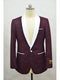 White and Burgundy Tuxedo - AlbertoNardoniStore