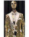 White and Gold Tuxedo Dinner Jacket (Bowtie Included ) - Prom Jacket - Wedding Tuxedo - AlbertoNardoniStore