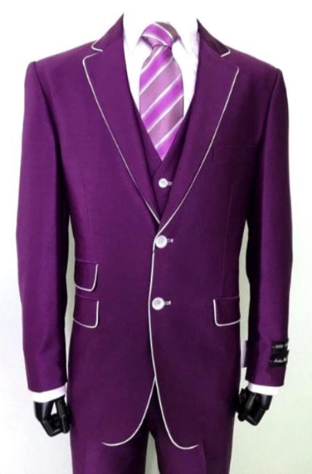 White and Purple Tuxedo - purple and white wedding tuxedo - AlbertoNardoniStore