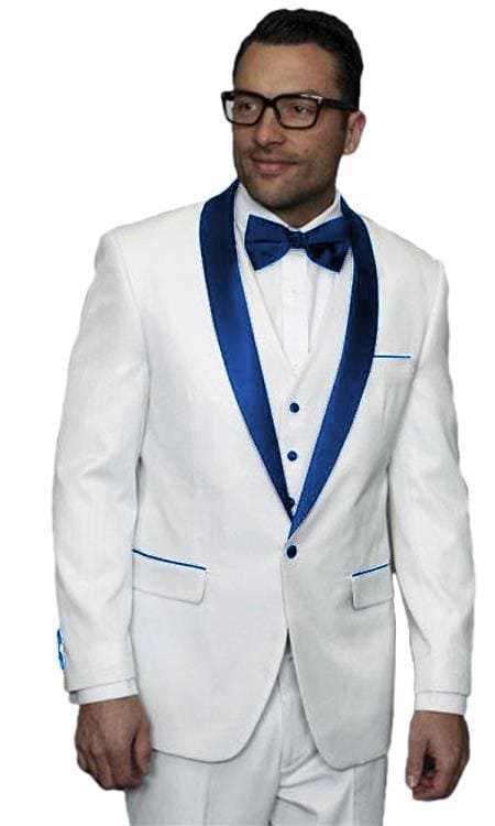 White Groom Tuxedo - AlbertoNardoniStore