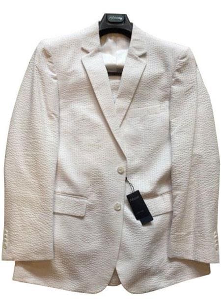 White Seersucker Suit - AlbertoNardoniStore
