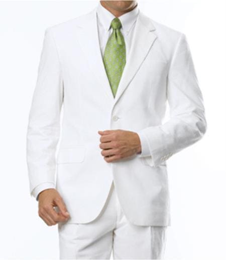 White Seersucker Suit - AlbertoNardoniStore