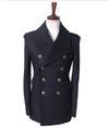 Wholesale-gothic those days clothing british winter slim fit Navy blazer wool mens pea coat trench long jackets coats for men - AlbertoNardoniStore