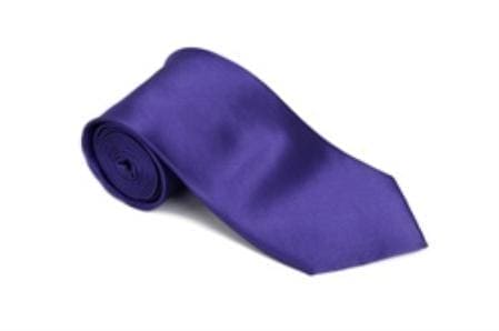 Wholesale Mens Ties Bulk - Royalpurple 100% Silk Solid Necktie With Handkerchief Buy 10 Of Same Color Tie - AlbertoNardoniStore