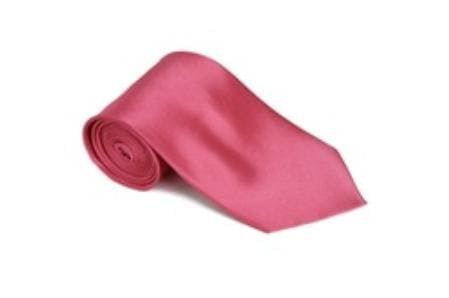 Wholesale Mens Ties Bulk - Shockingpink 100% Silk Solid Necktie With Handkerchief Buy 10 Of Same Color Tie - AlbertoNardoniStore