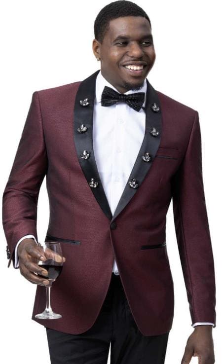 Wine Groom Tuxedo - AlbertoNardoniStore