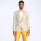 Yellow Suit - Yellow Tuxedo Jacket + Pants + Vest + Bowtie - AlbertoNardoniStore